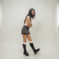 Develop Korea Atlanta Mini Skirt Black | ODD EVEN
