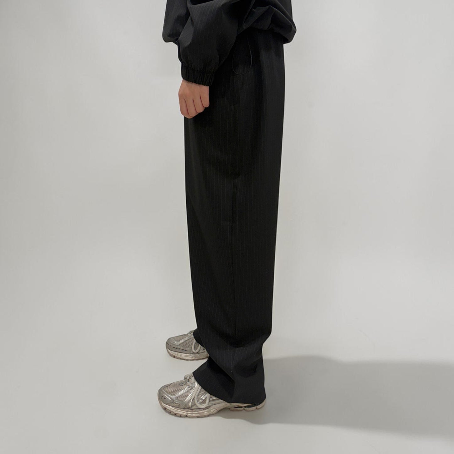 Kaleidoscope Sloane Pinstripe Pants Black