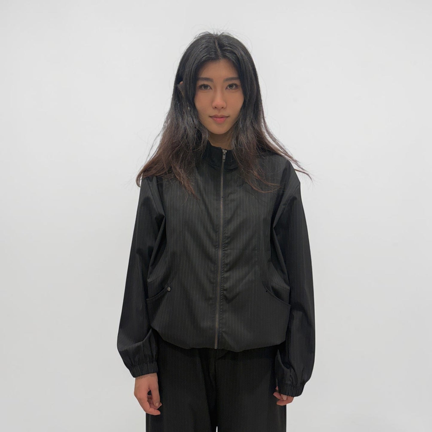 Kaleidoscope Sloane Pinstripe Jacket Black