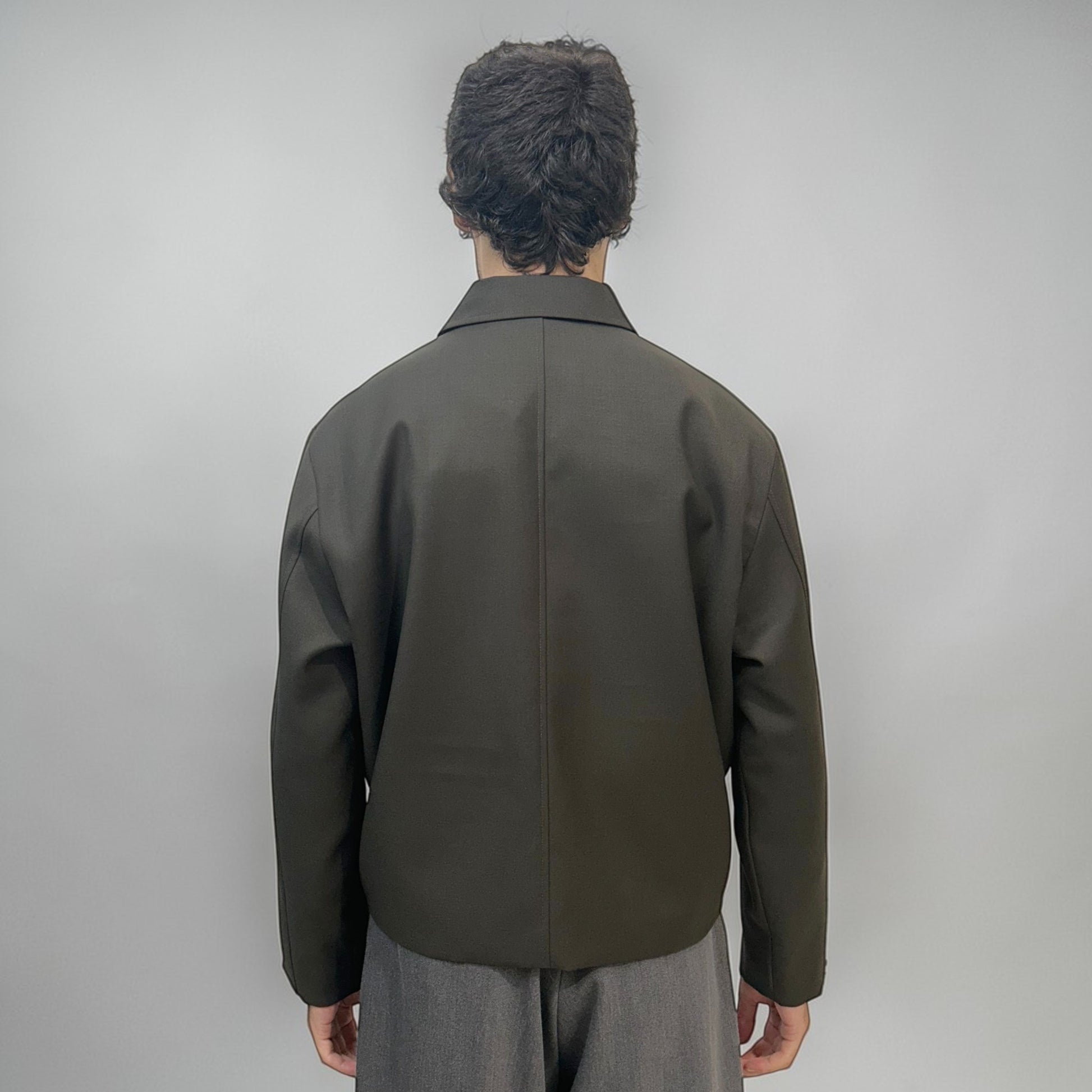 Invis-Able Alfonso Wool Jacket Dark Olive | ODD EVEN