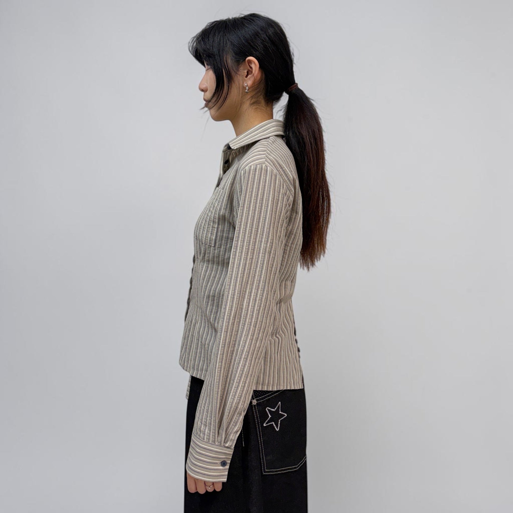 Askhaki Seoul Carrie Shirt Olive | ODD EVEN