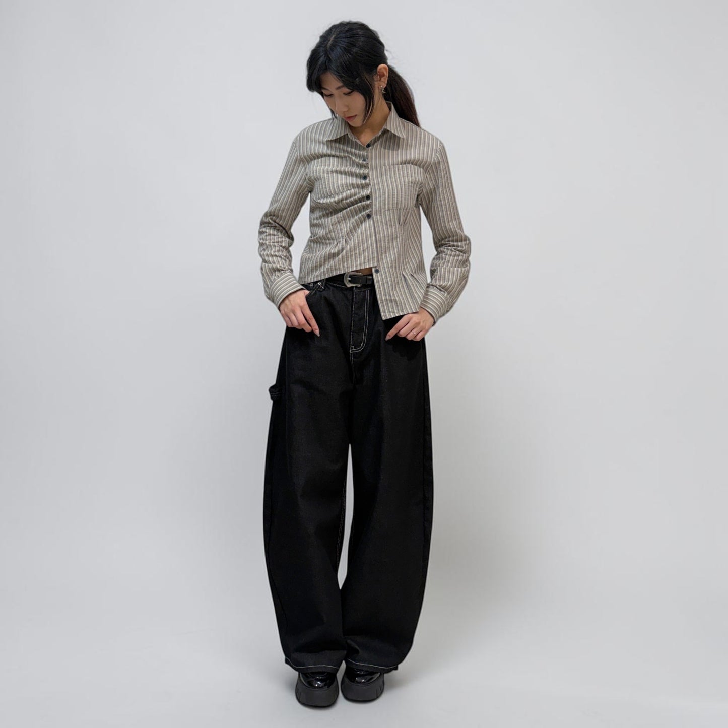 Askhaki Seoul Carrie Shirt Olive | ODD EVEN