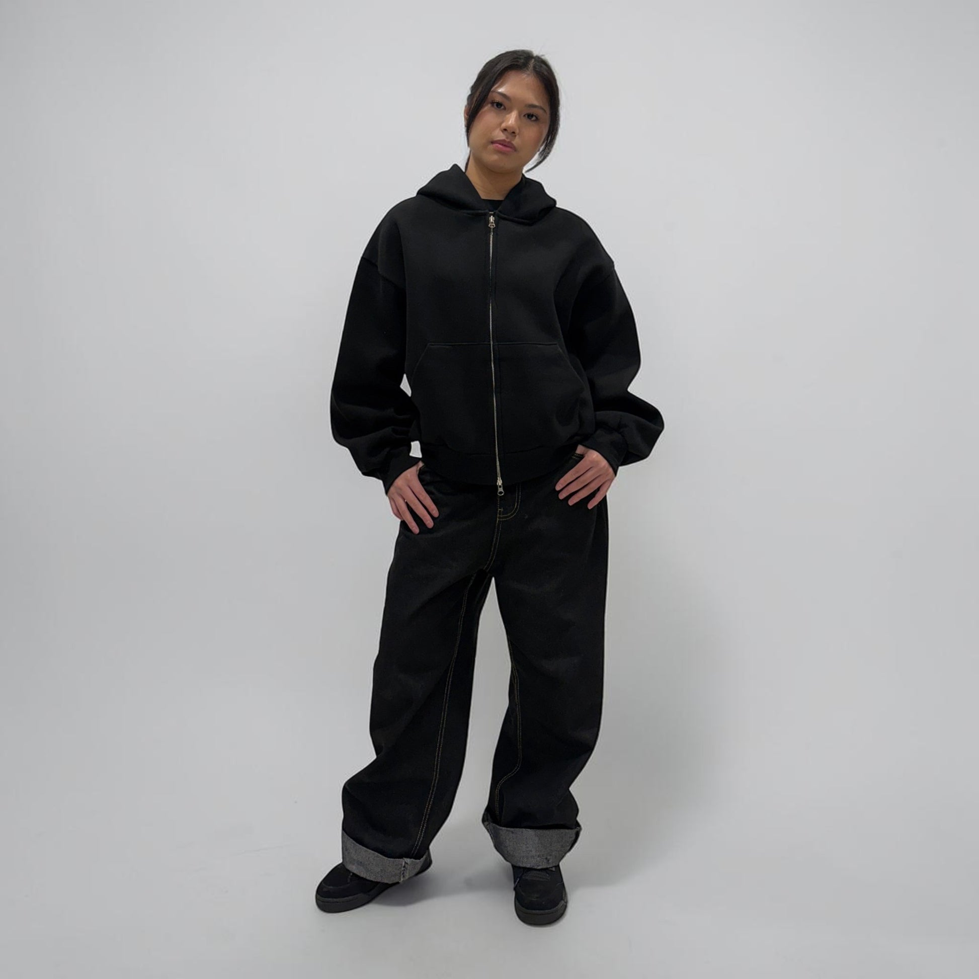 Invis-Able Hamptons Zip Hoodie Black | ODD EVEN