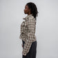 Askhaki Seoul Ribbons Shirt Tan/Burgundy | ODD EVEN