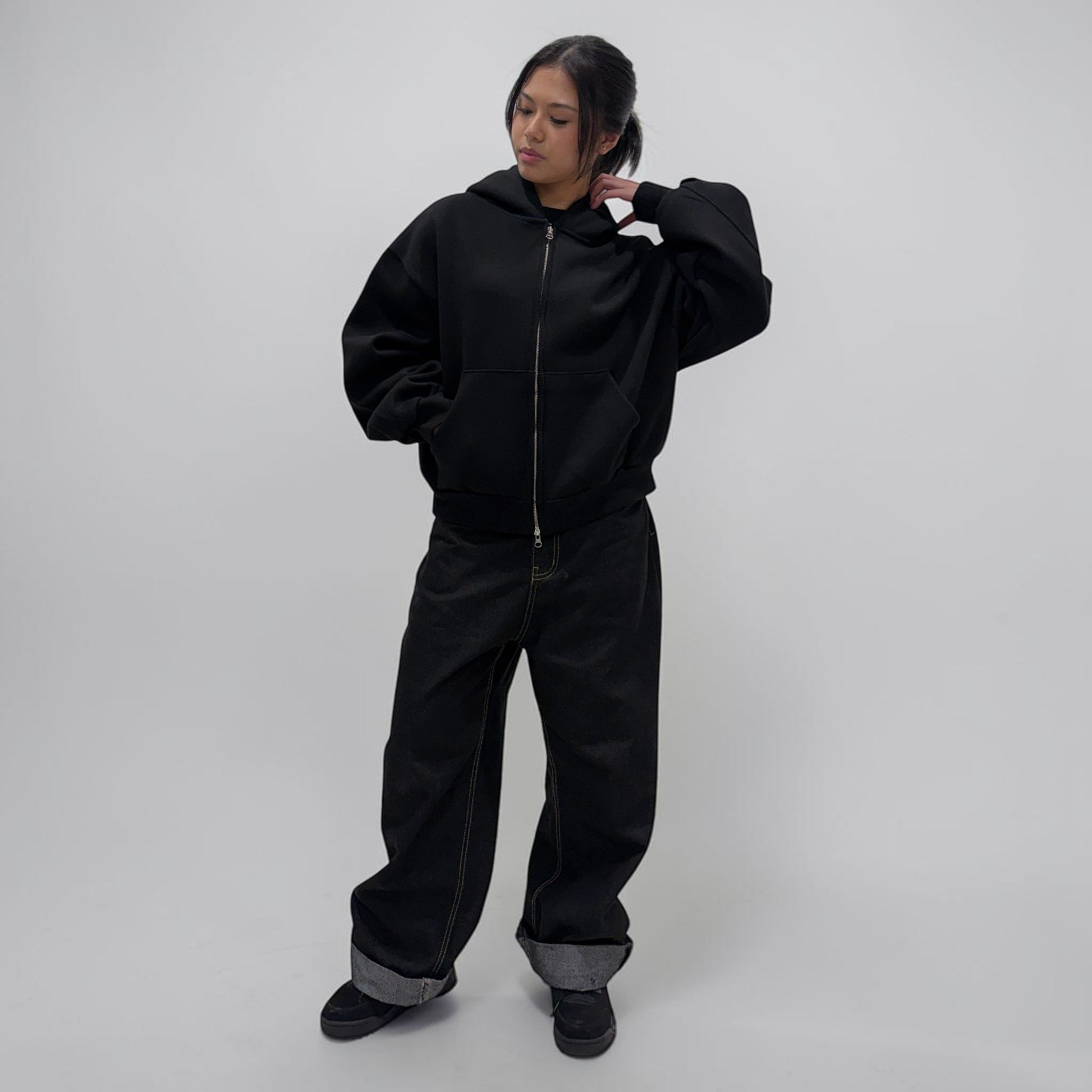 Invis-Able Hamptons Zip Hoodie Black | ODD EVEN
