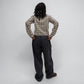 Askhaki Seoul Ribbons Shirt Tan/Burgundy | ODD EVEN