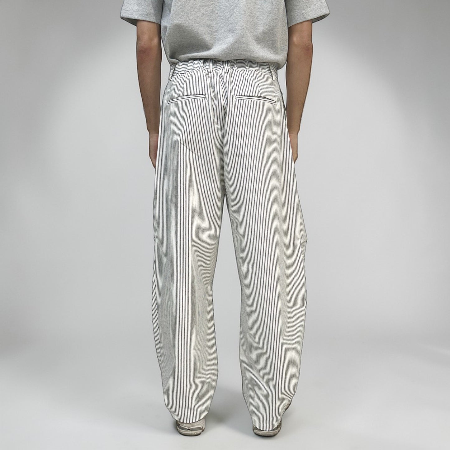 Senne Construction Pinstripe Pants White | ODD EVEN