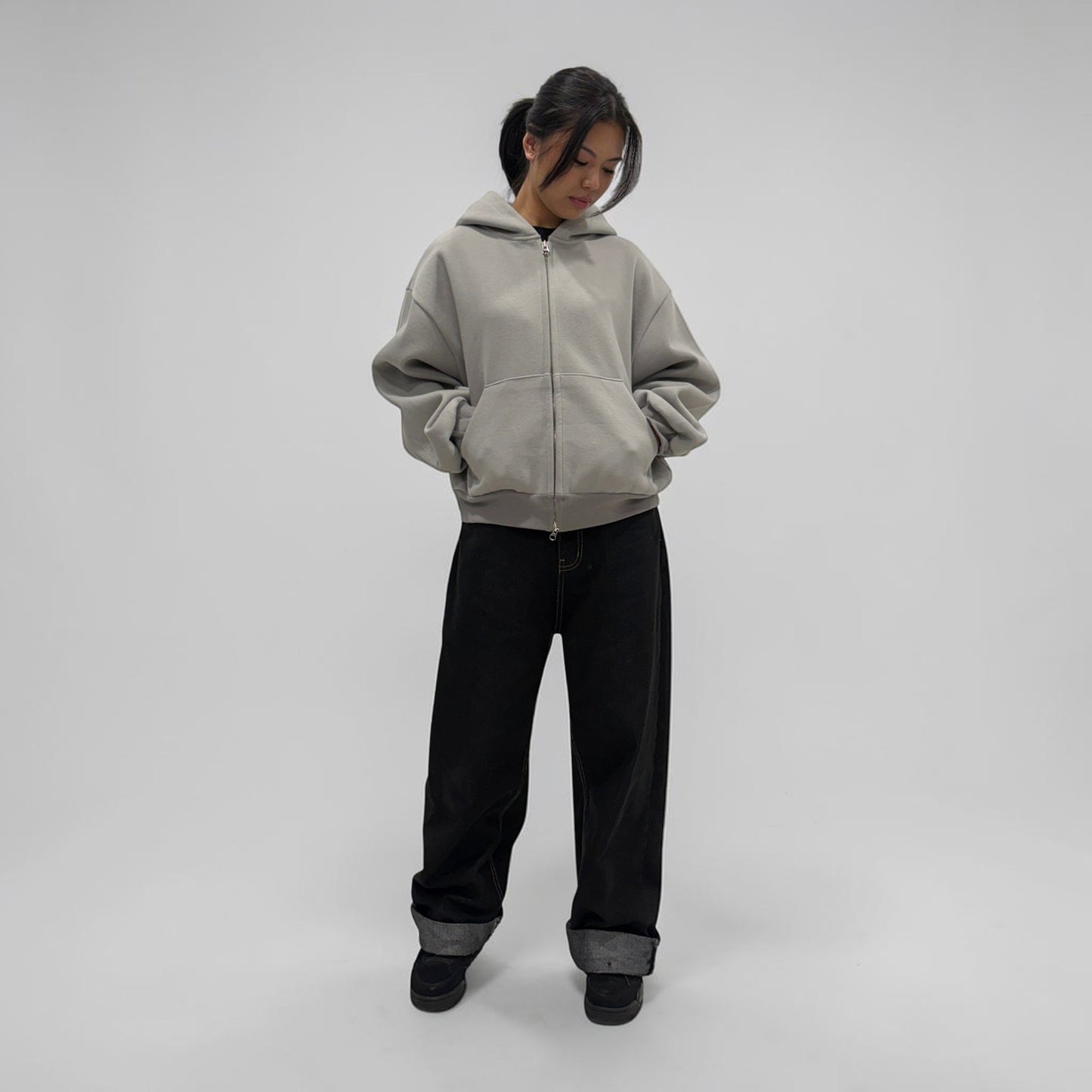 Invis-Able Hamptons Zip Hoodie Light Grey