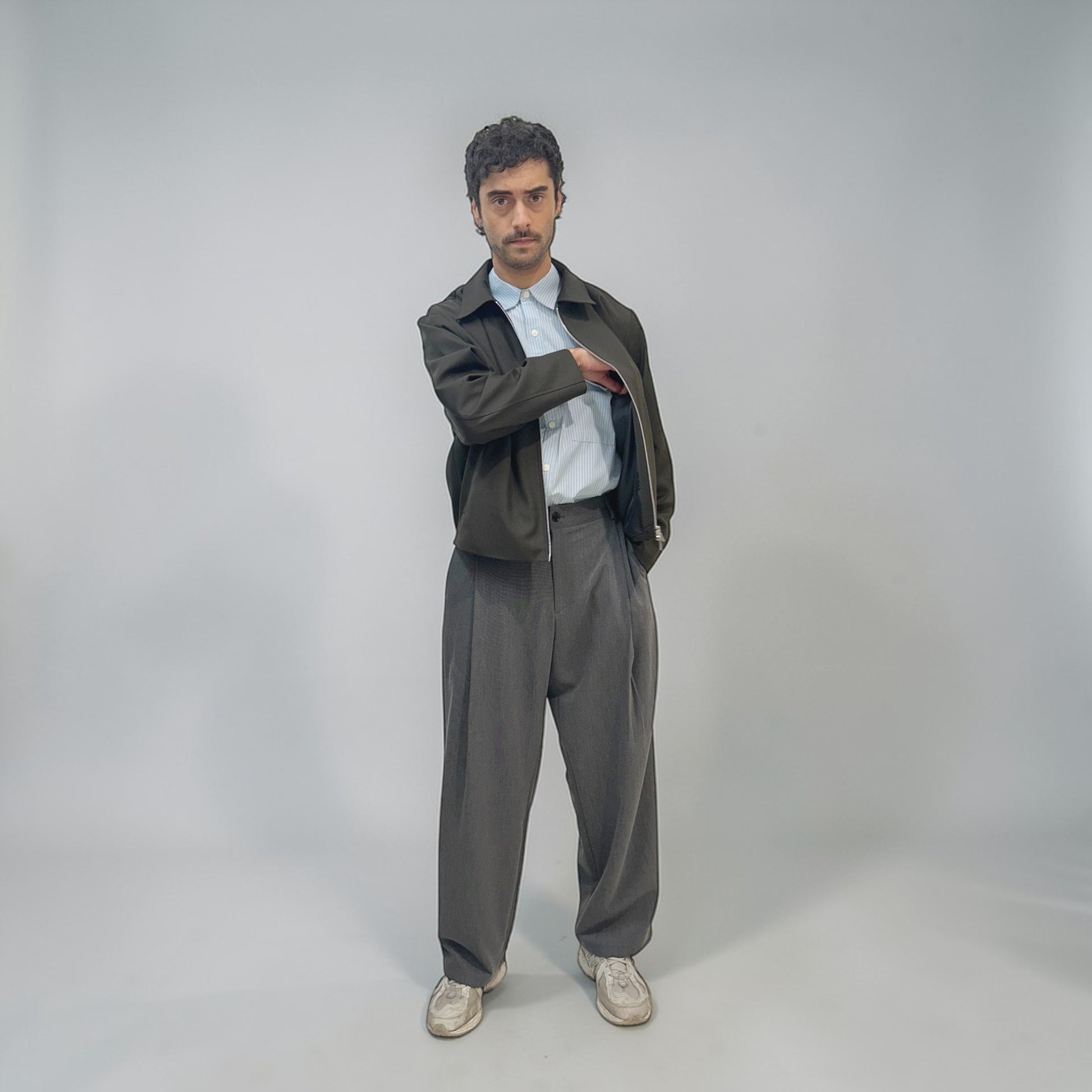 Invis-Able Alfonso Wool Jacket Dark Olive | ODD EVEN