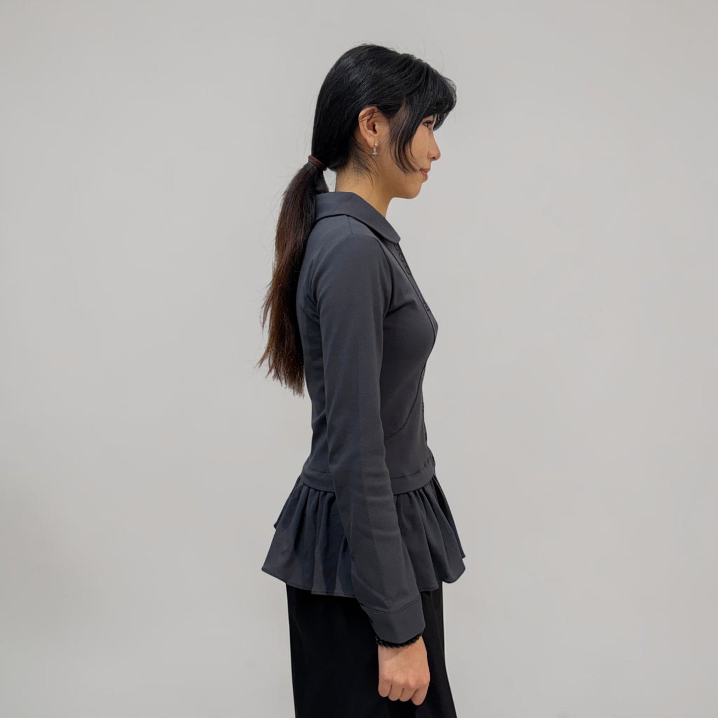 Askhaki Seoul Margot Dress Charcoal