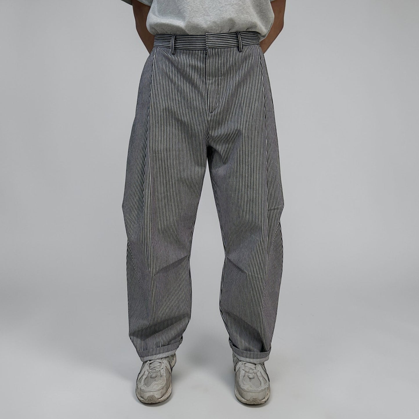 Senne Construction Pinstripe Pants Black | ODD EVEN