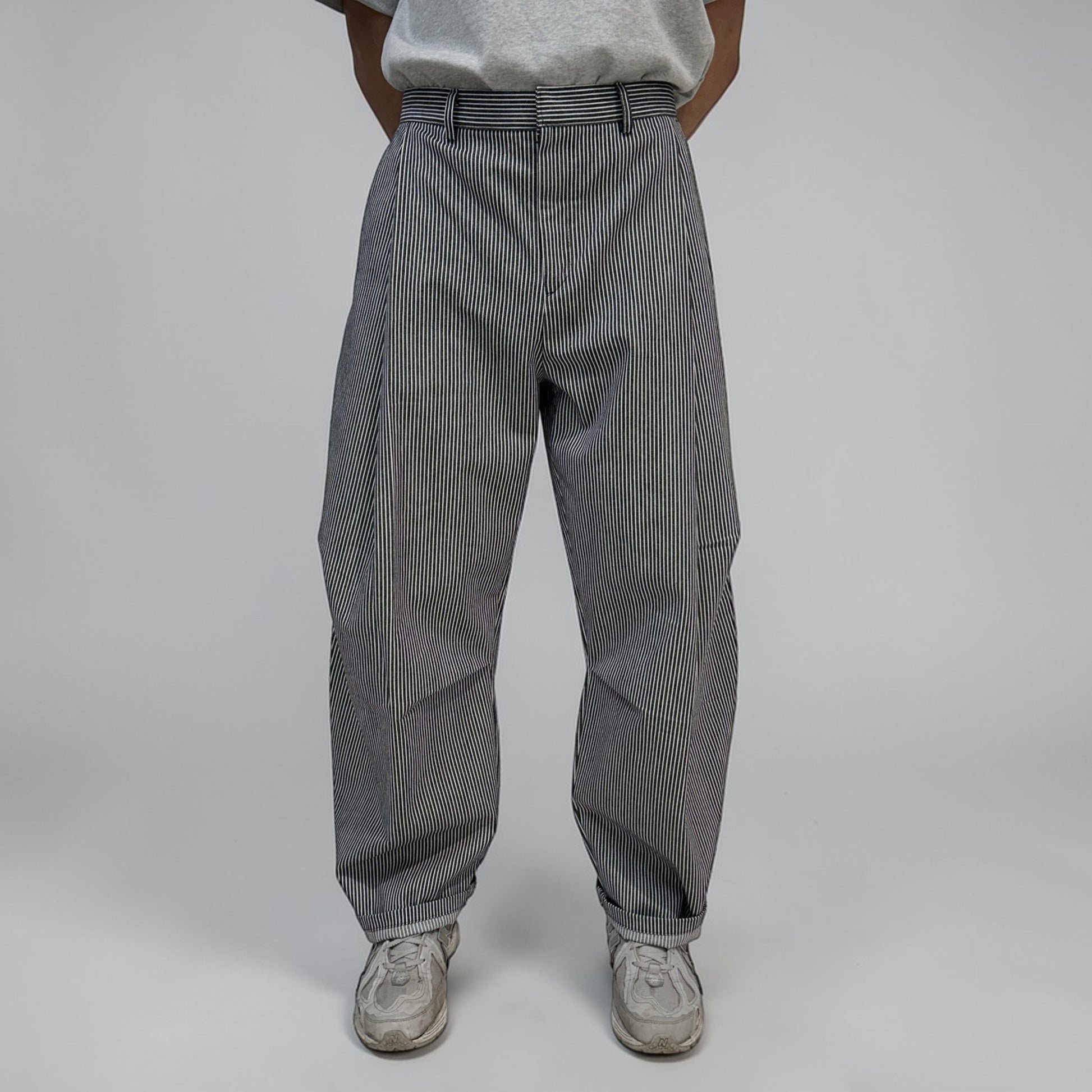 Senne Construction Pinstripe Pants Black | ODD EVEN