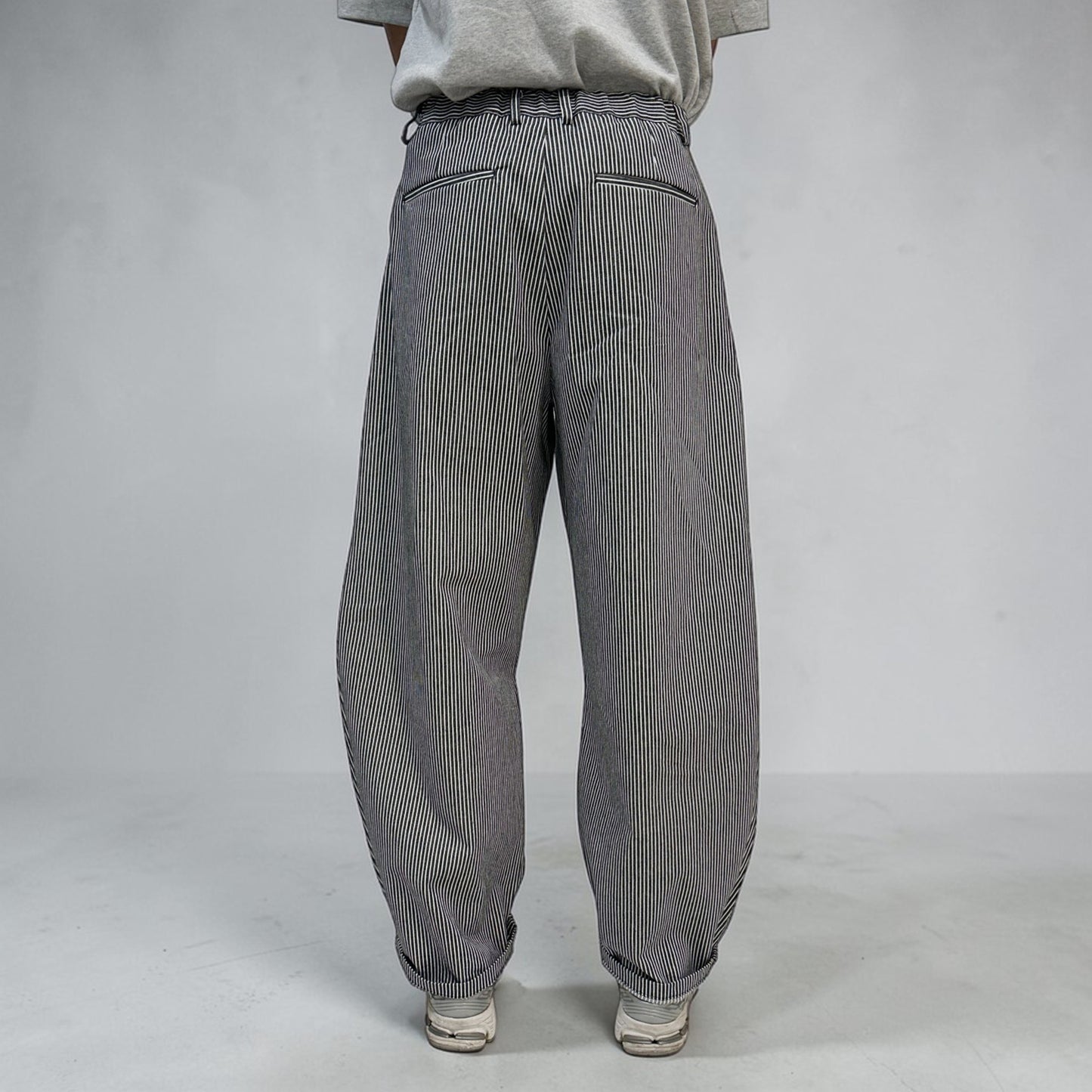 Senne Construction Pinstripe Pants Black | ODD EVEN