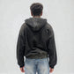 By Attention Paint Wash Black Zip-Up | ODD EVEN