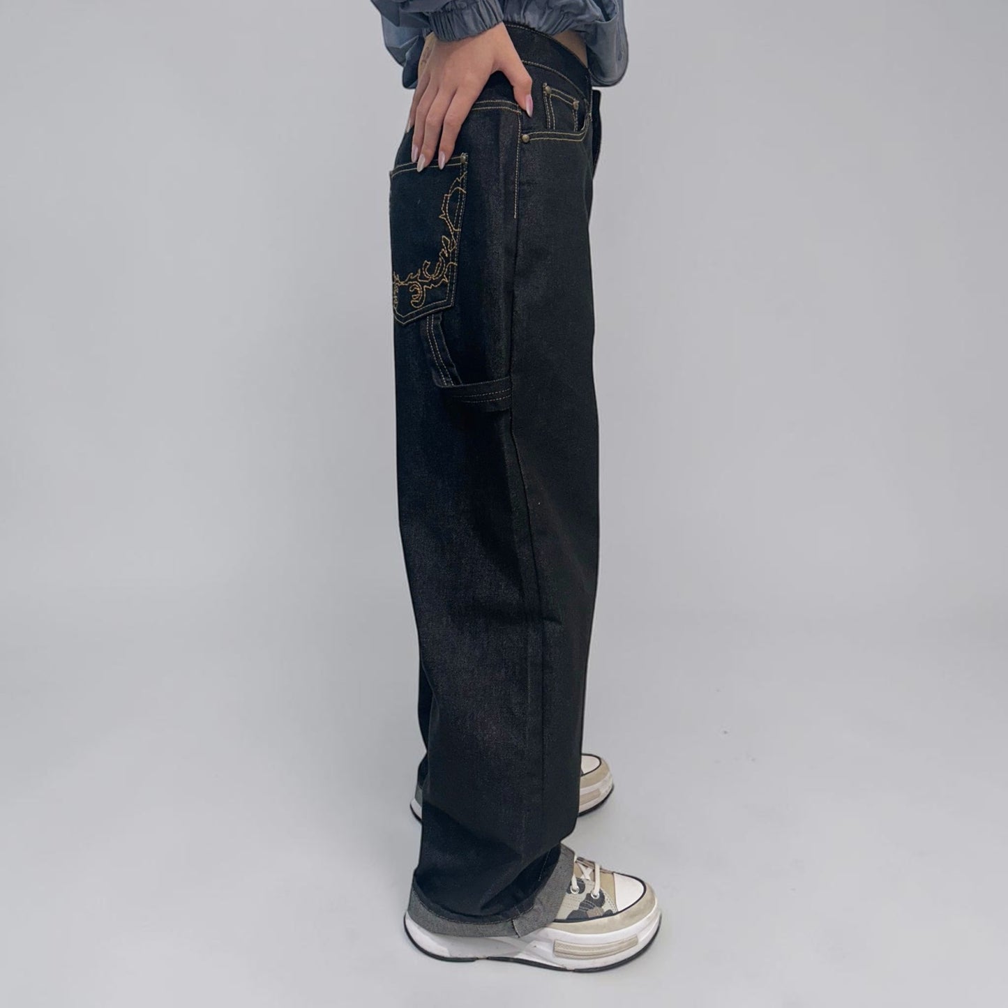 Develop Korea Golden Jeans Black | ODD Even