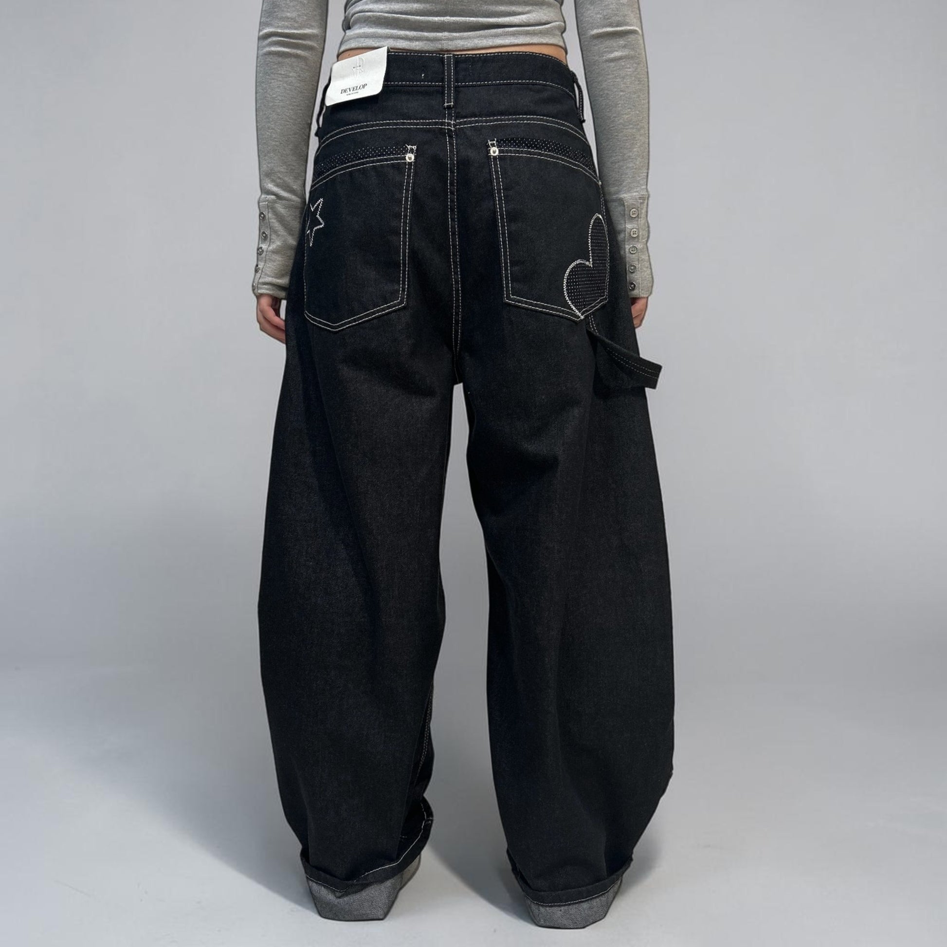 Develop Korea Eclipse Jeans Black | ODD EVEN