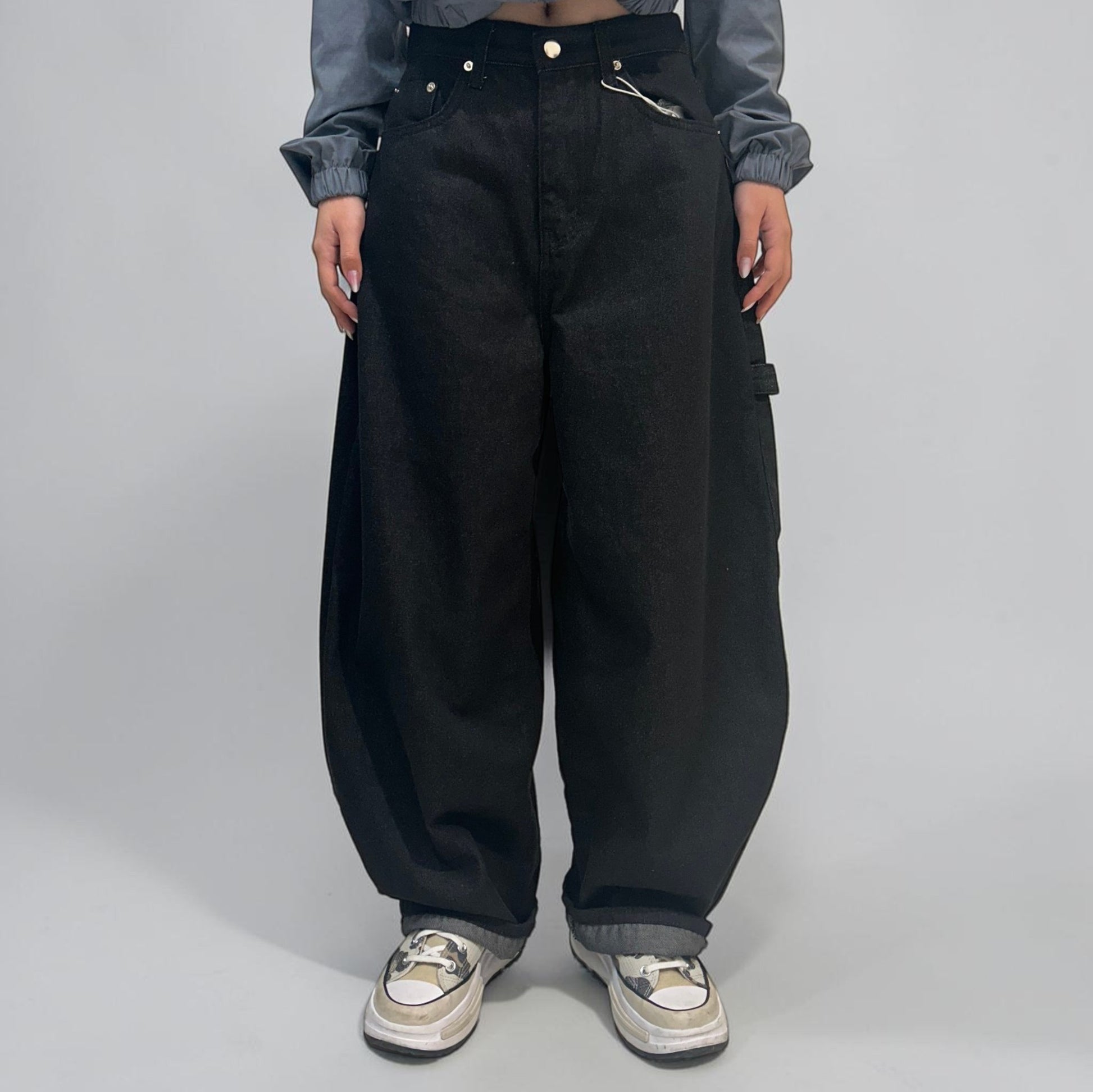 Develop Korea Gothic Cross Jeans Black | ODD EVEN