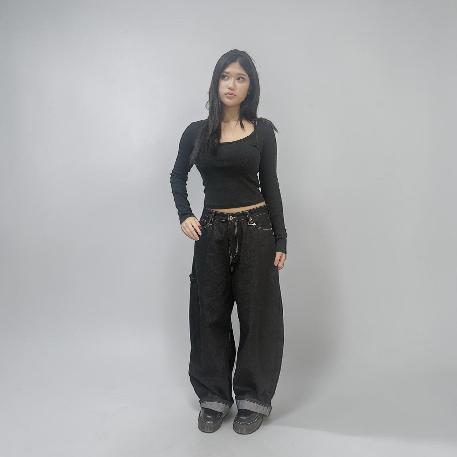 Develop Korea Eclipse Jeans Black | ODD EVEN