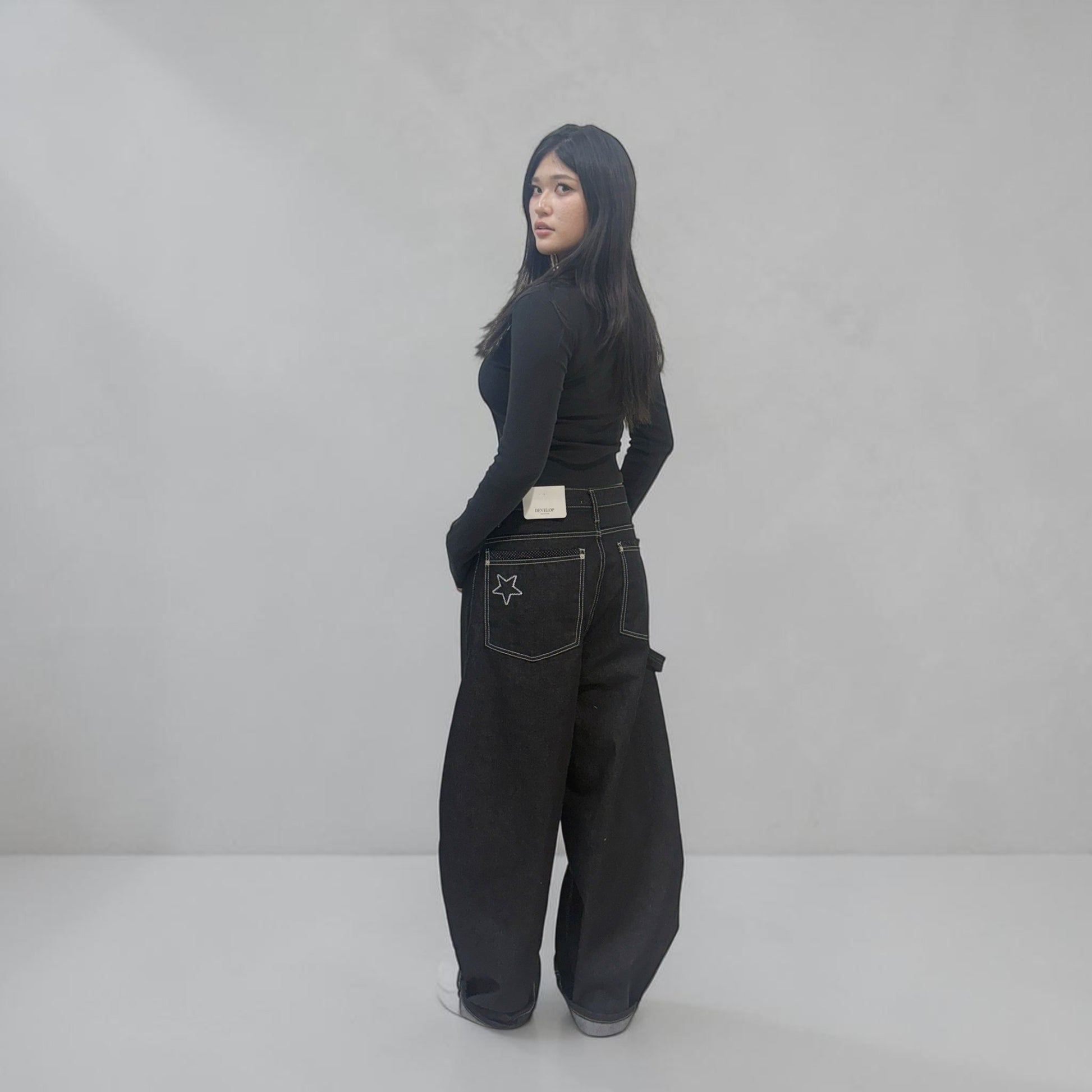 Develop Korea Eclipse Jeans Black | ODD EVEN