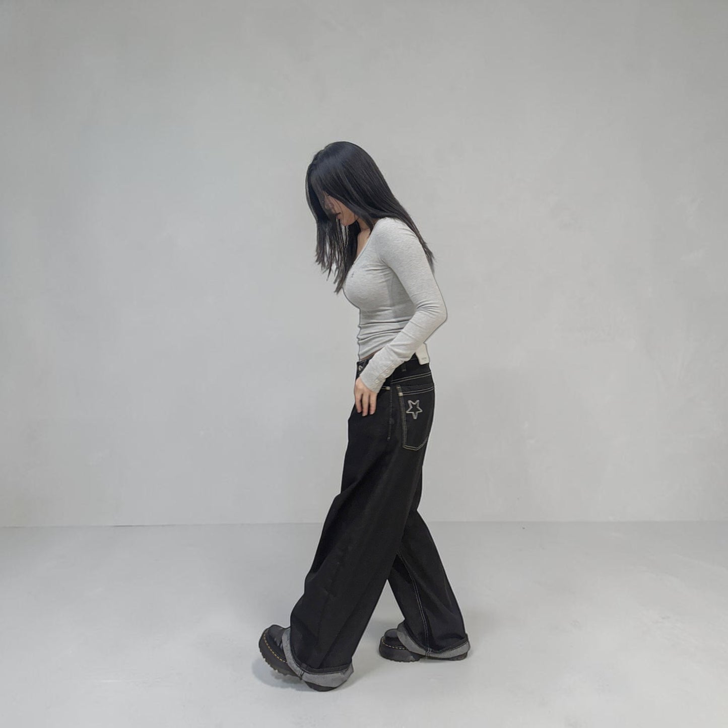 Develop Korea Eclipse Jeans Black | ODD EVEN