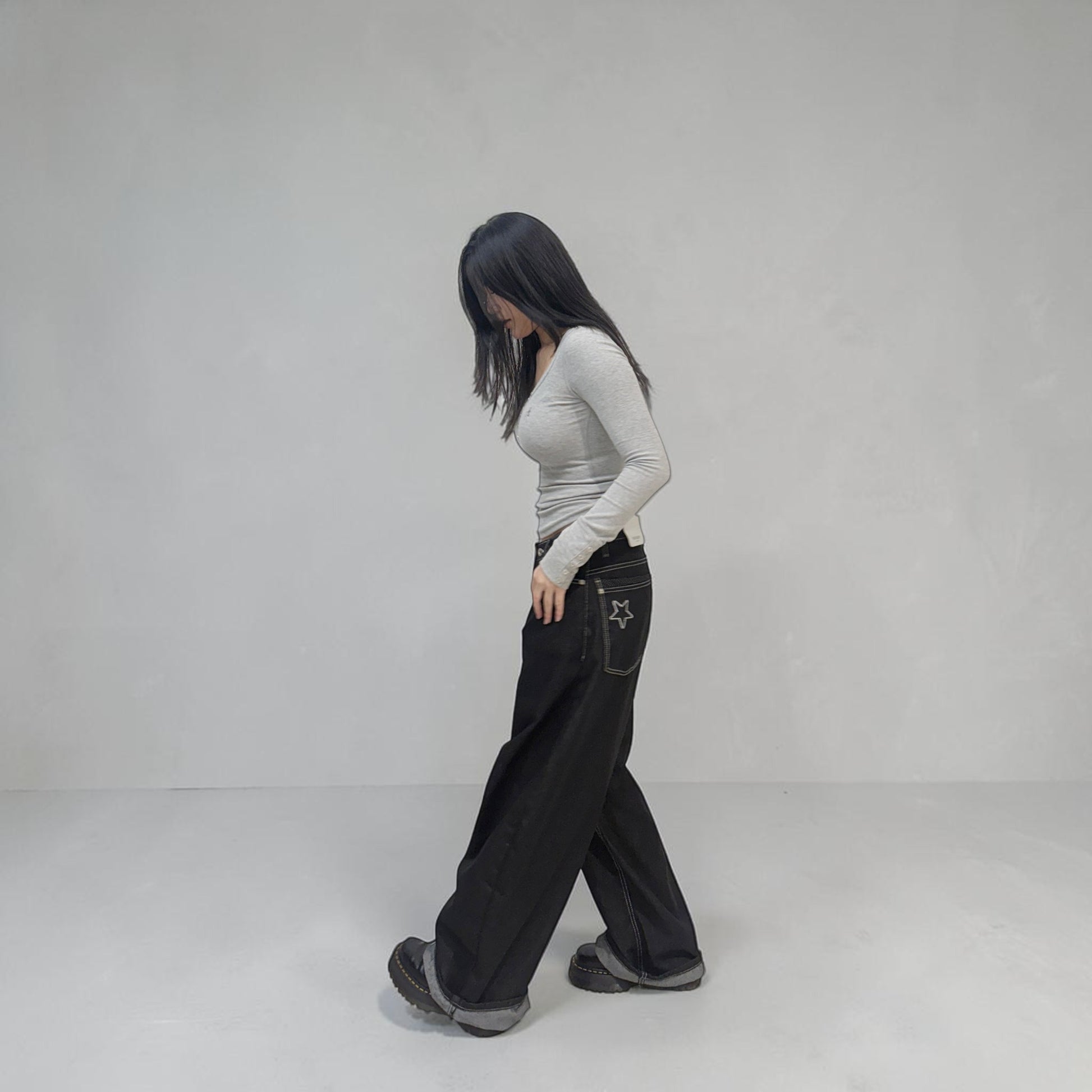 Develop Korea Eclipse Jeans Black | ODD EVEN