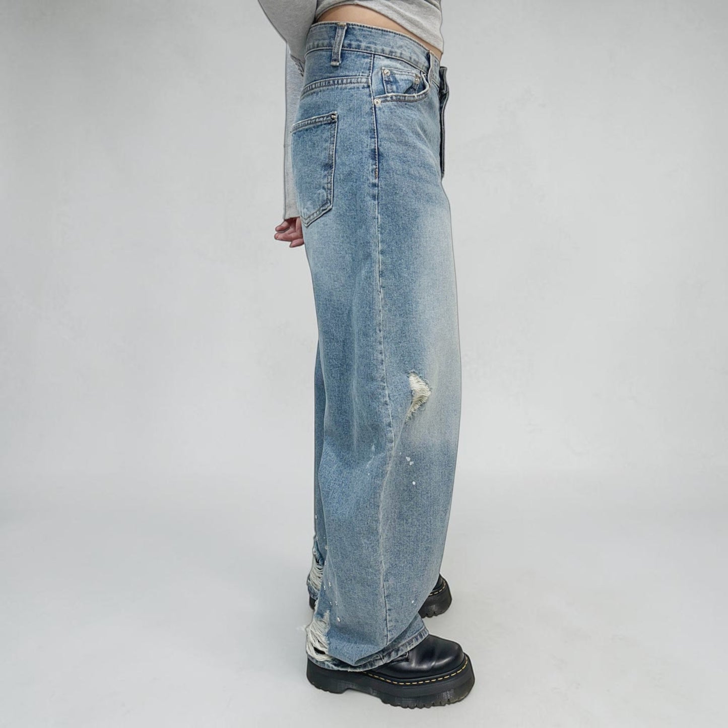 Develop Korea Perfect Circle Jeans Blue | ODD EVEN