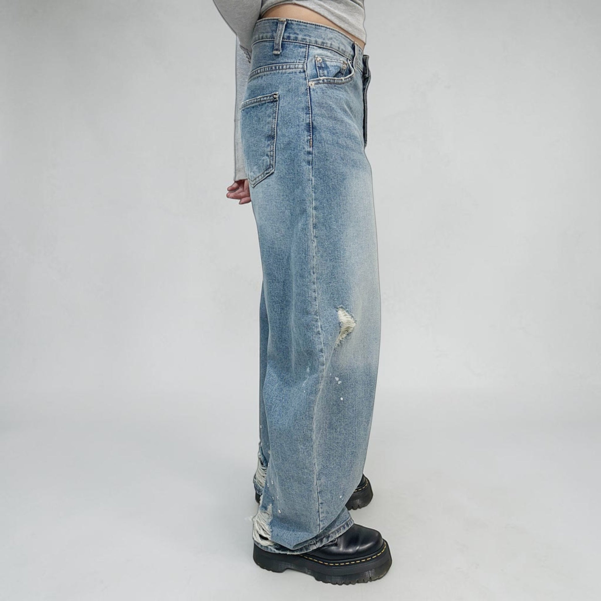 Develop Korea Perfect Circle Jeans Blue | ODD EVEN
