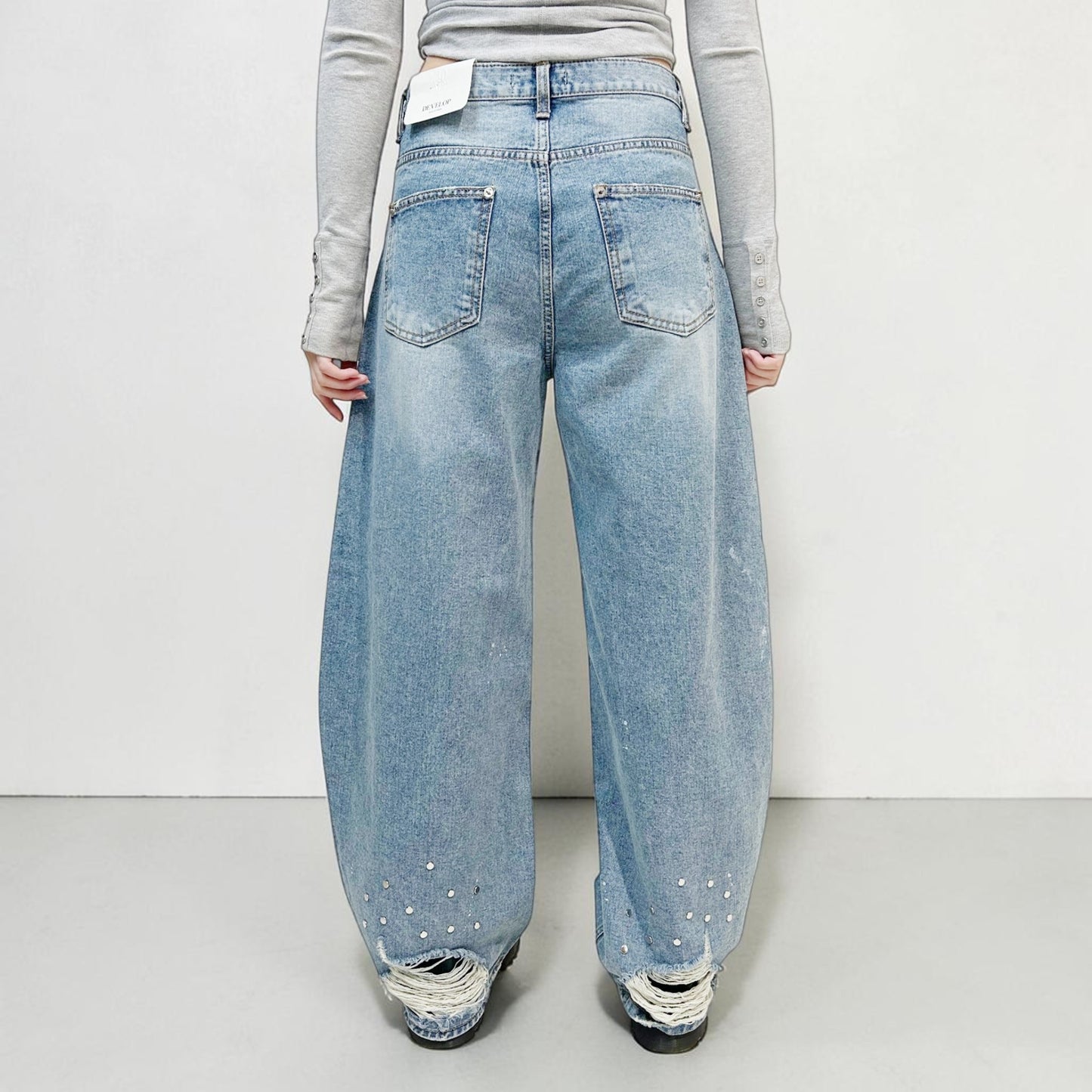 Develop Korea Perfect Circle Jeans Blue | ODD EVEN