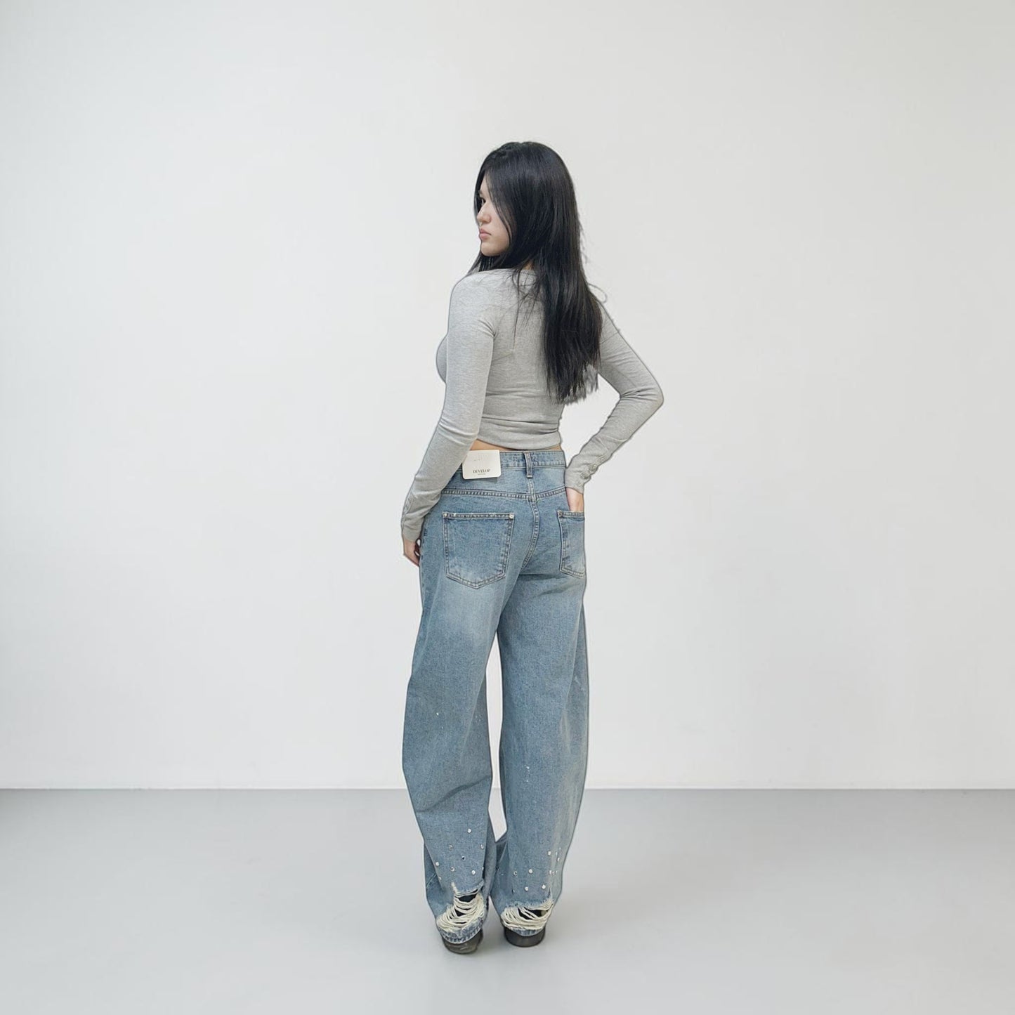 Develop Korea Perfect Circle Jeans Blue | ODD EVEN