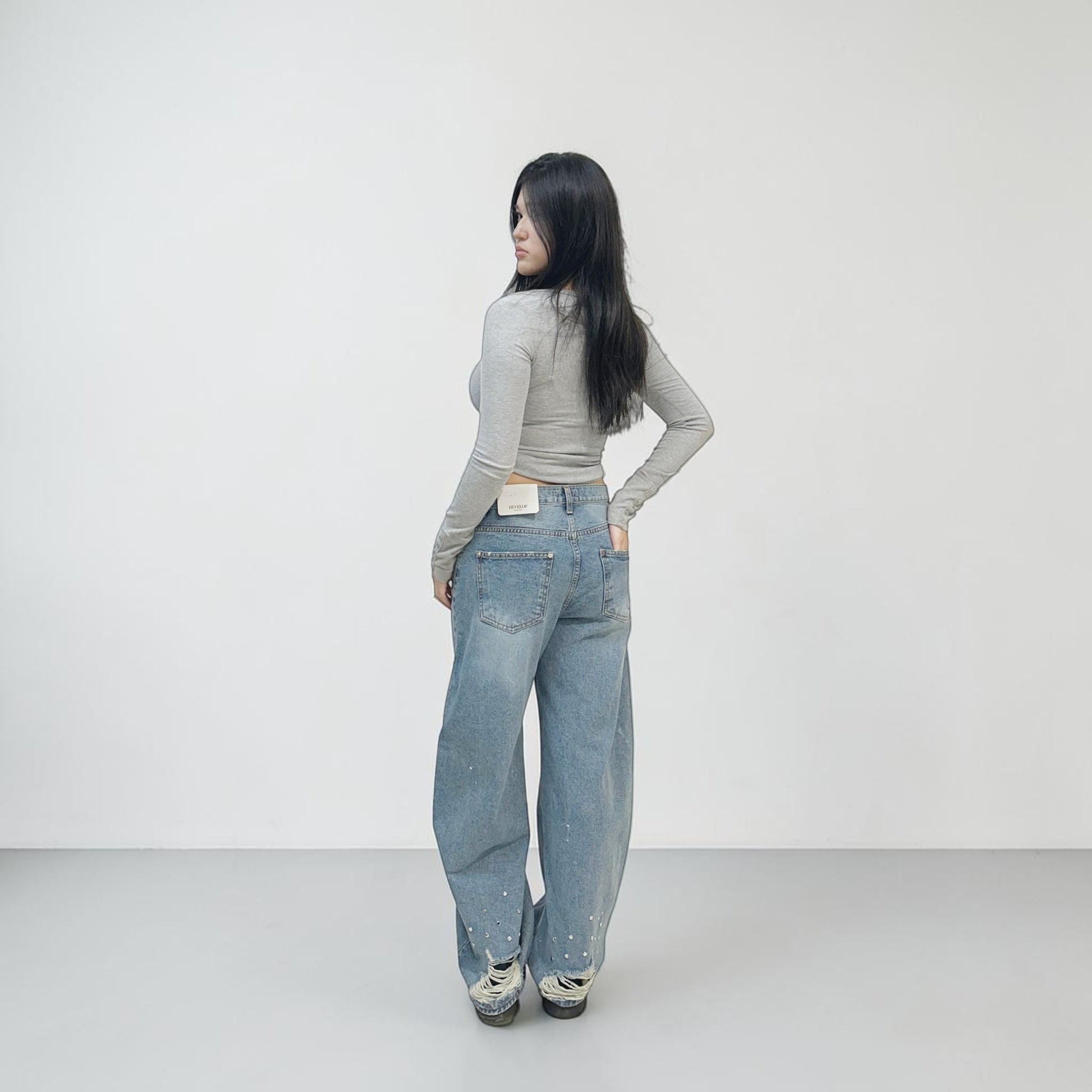 Develop Korea Perfect Circle Jeans Blue | ODD EVEN