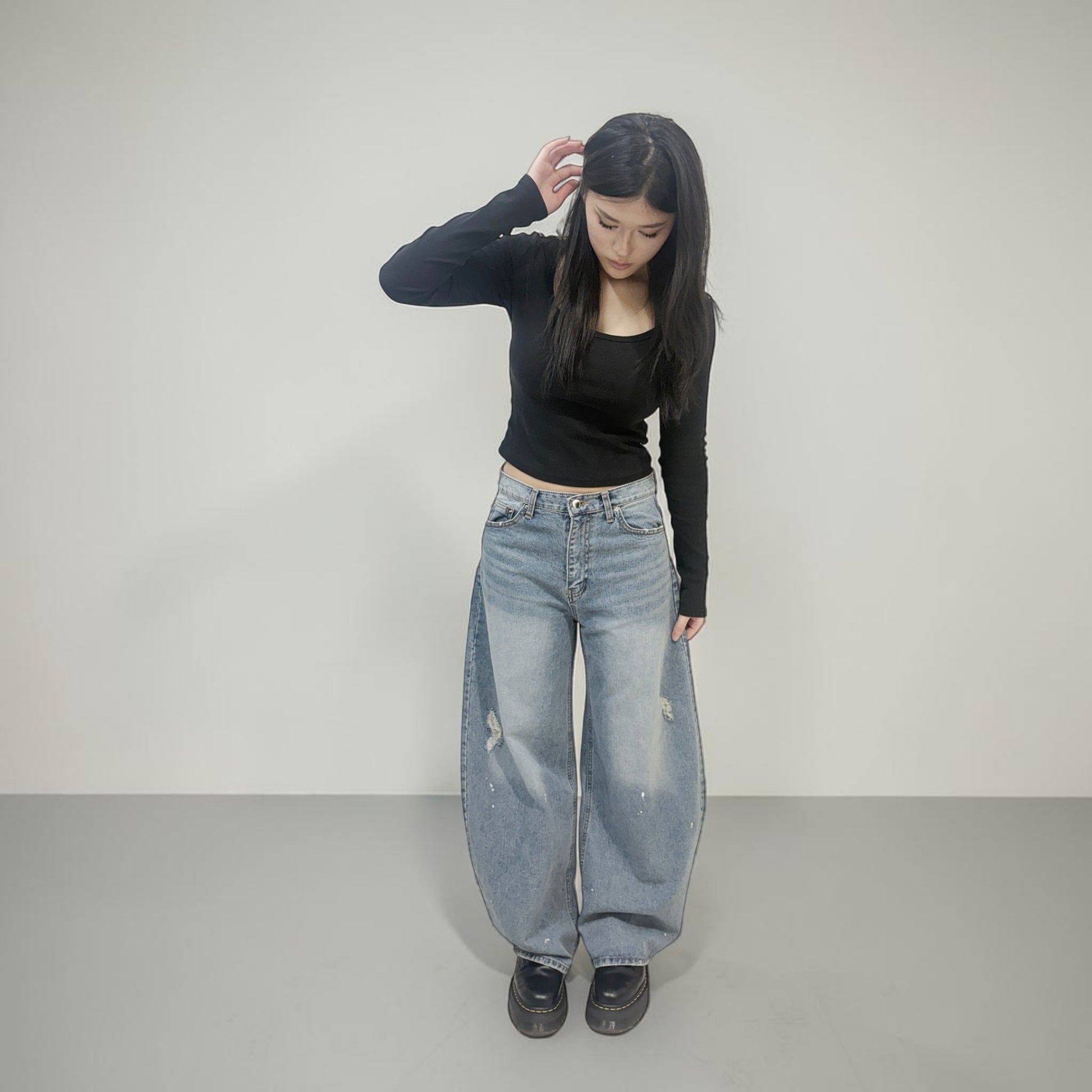 Develop Korea Perfect Circle Jeans Blue | ODD EVEN