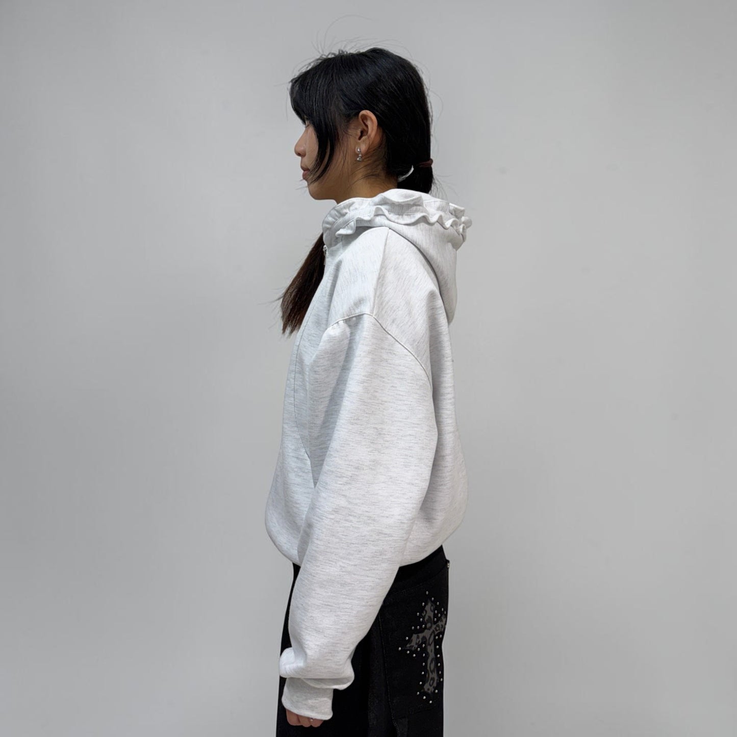 Askhaki Seoul Minnie Zip Hoodie White