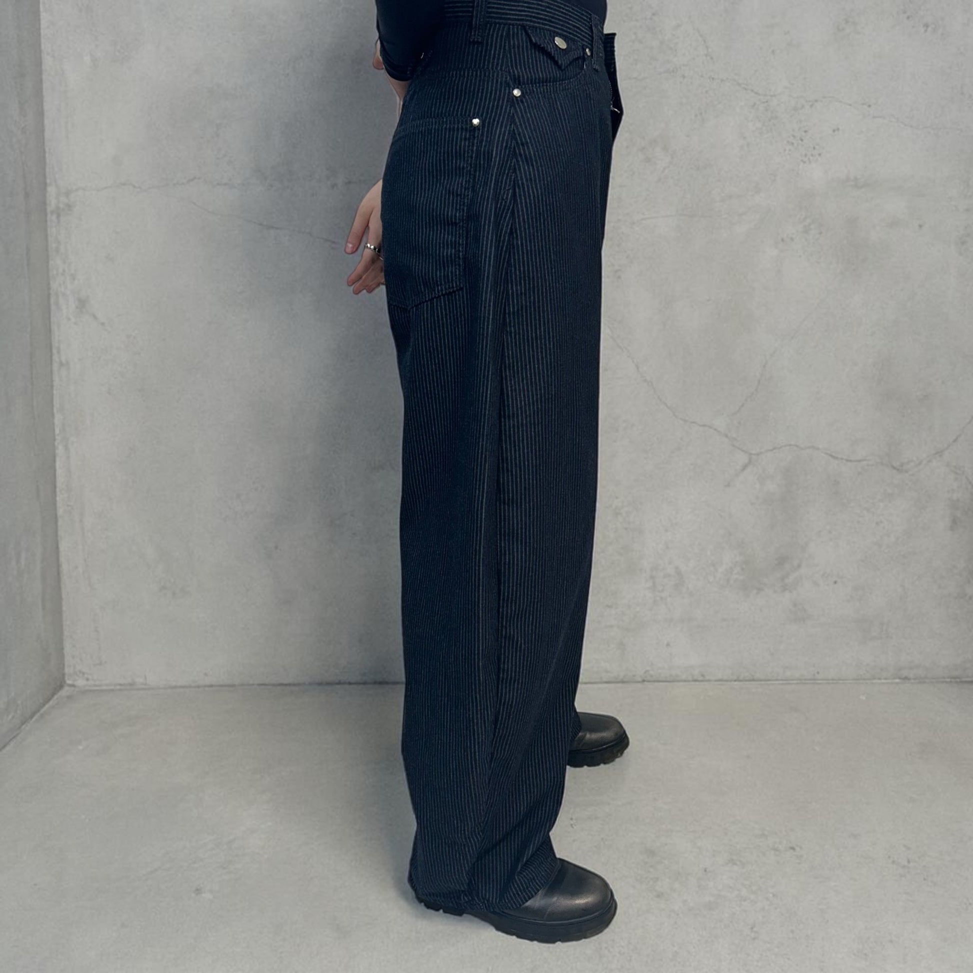 Develop Korea No Doubt Pants Dark Navy | ODD EVEN