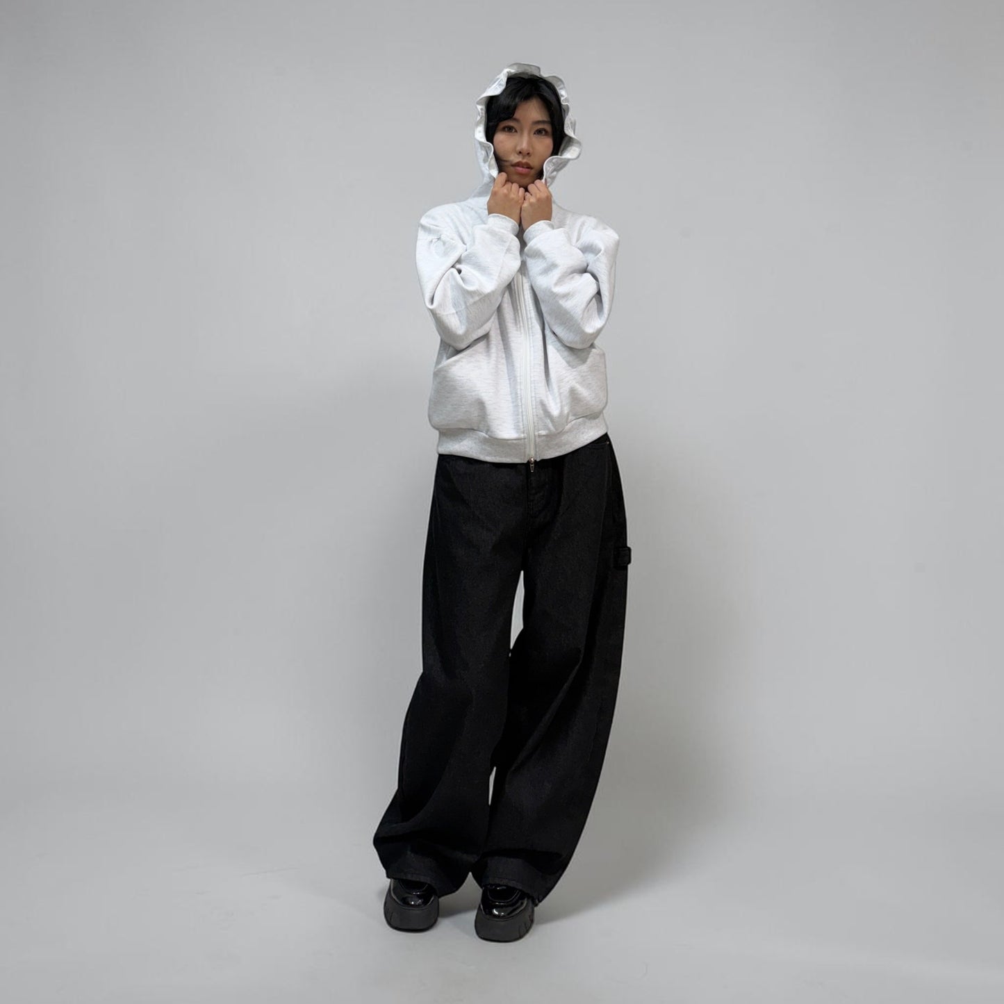 Askhaki Seoul Minnie Zip Hoodie White