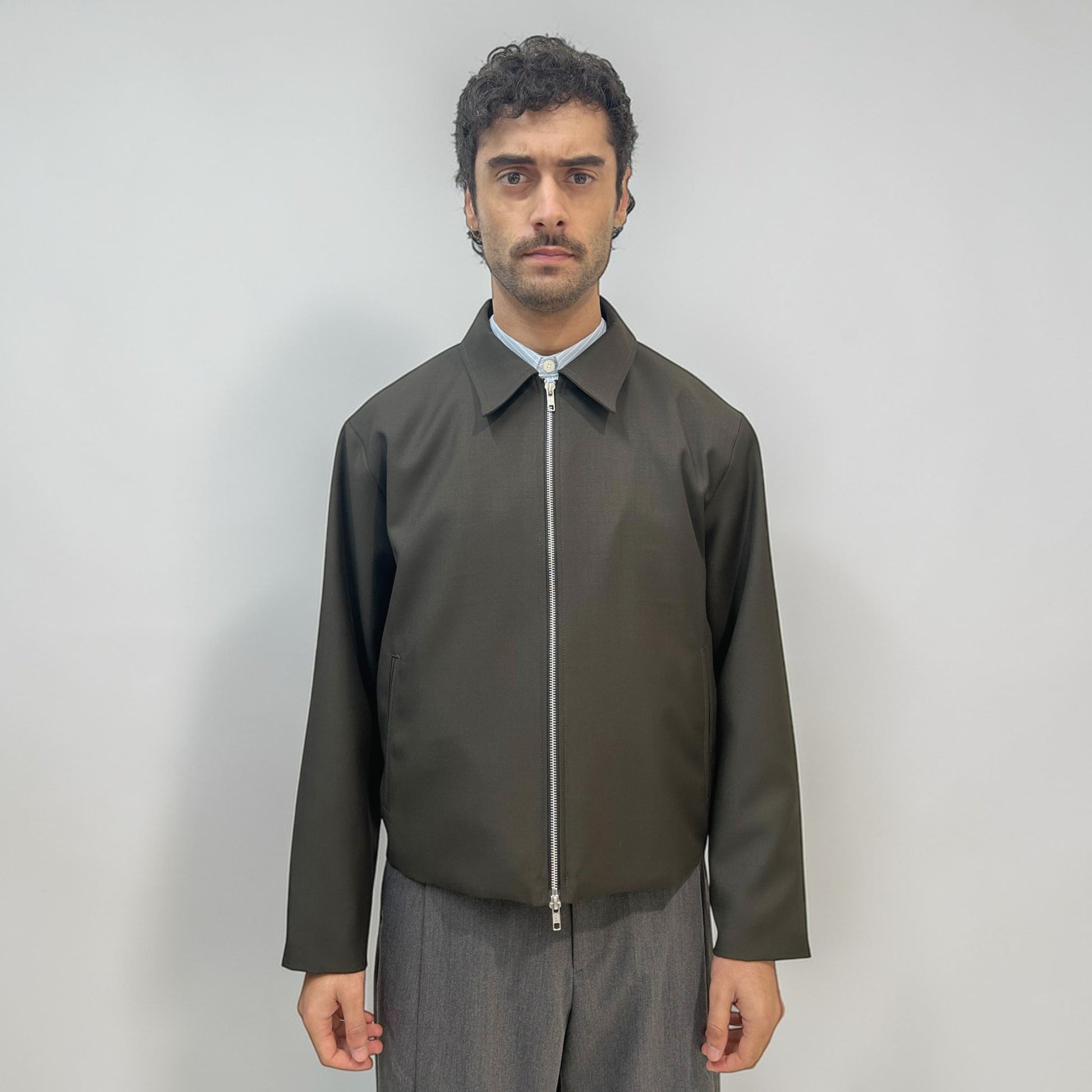Invis-Able Alfonso Wool Jacket Dark Olive | ODD EVEN