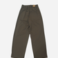 Margaret 2-tuck Wide leg Pants Dark Olive | ODD EVEN