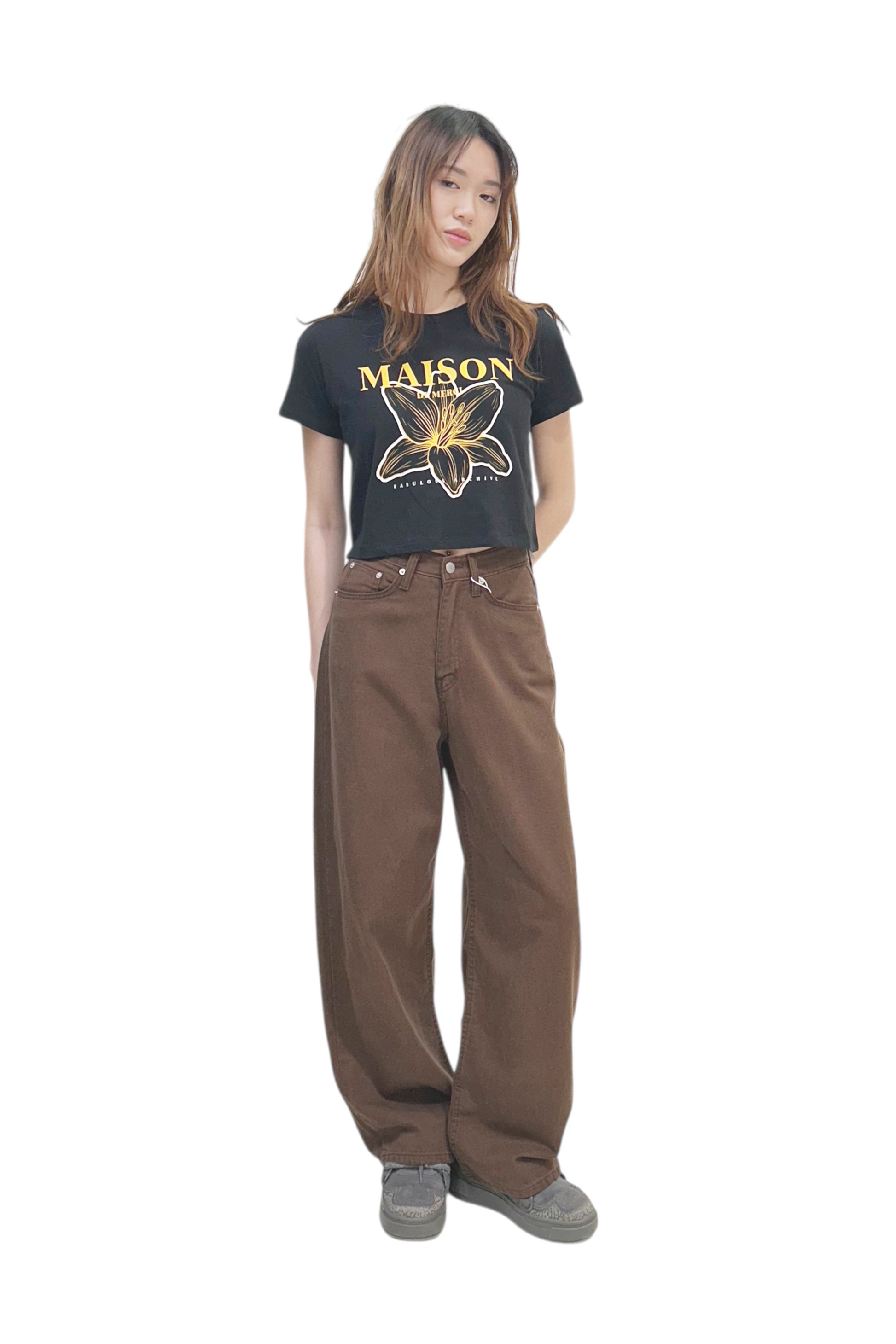 Develop Korea 4 Life Jeans Brown | ODD EVEN