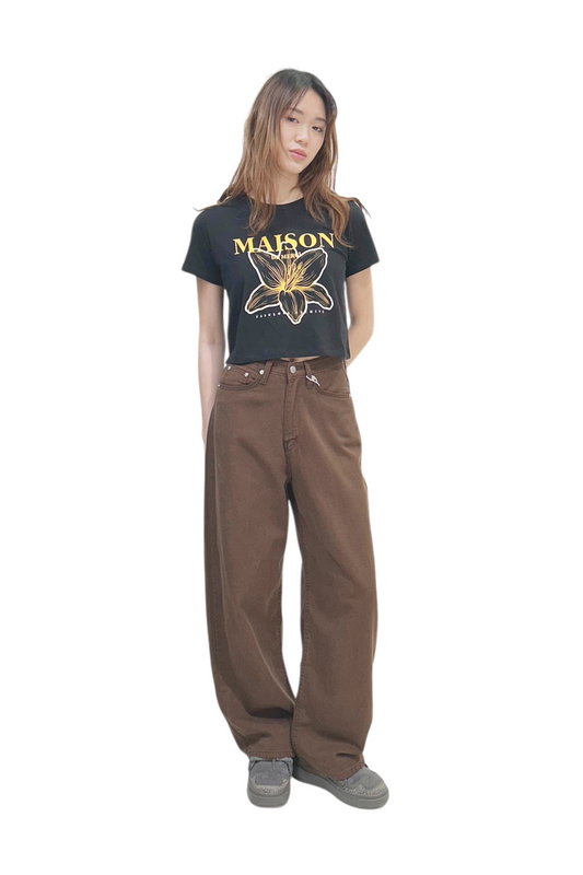 Develop Korea 4 Life Jeans Brown | ODD EVEN