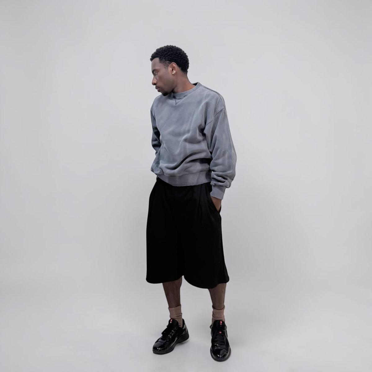 RAR Sunfade Effect VTG Sweatshirt Faded Navy