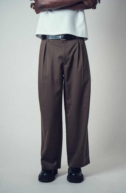 Margaret 2-Tuck Pants Dark Olive | ODD EVEN