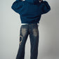 Develop Korea Hearts Collide Jeans Navy | ODD EVEN