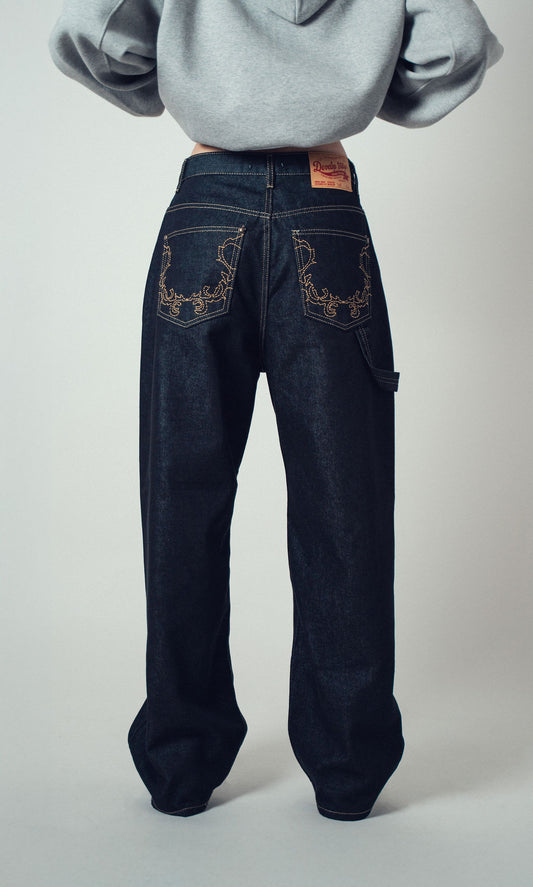 Develop Korea Golden Crown Jeans Black | ODD Even