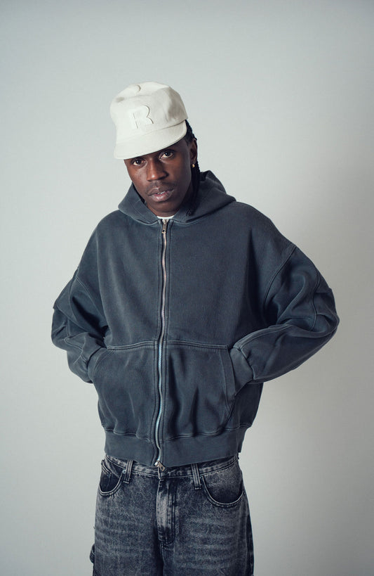 Invis-Able Athletic Zip Hoodie Charcoal | ODD EVEN