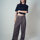 Margaret 2-Tuck Pants Brown | ODD EVEN