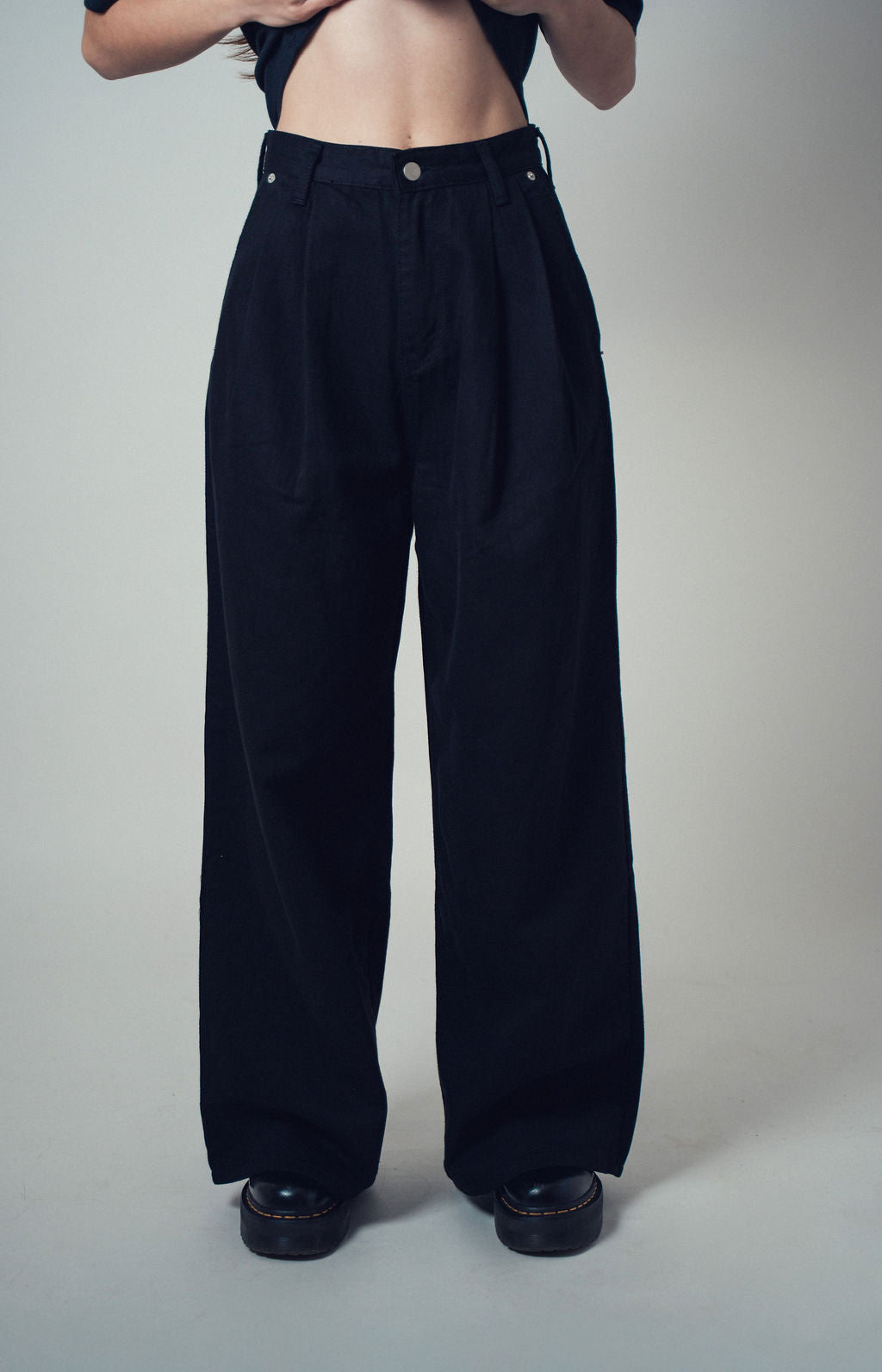 Develop Korea Rain Drop Jeans Black | ODD EVEN