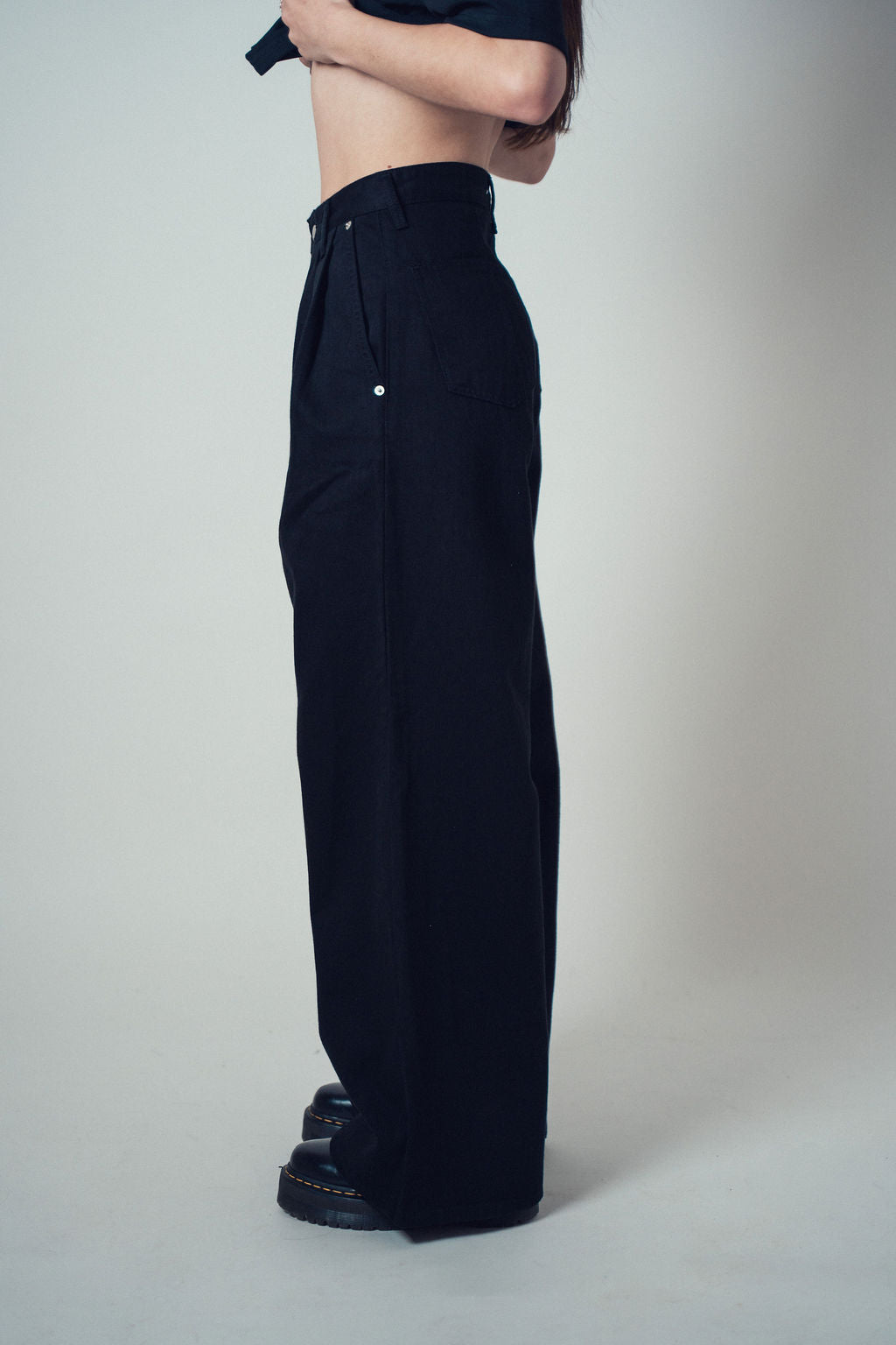 Develop Korea Rain Drop Jeans Black | ODD EVEN