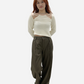 Margaret 2-Tuck Wide Leg Pants Dark Olive | ODD EVEN