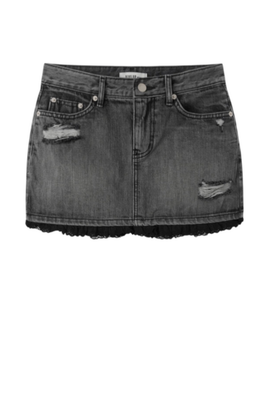 Develop Korea Atlanta Mini Skirt Black | ODD EVEN