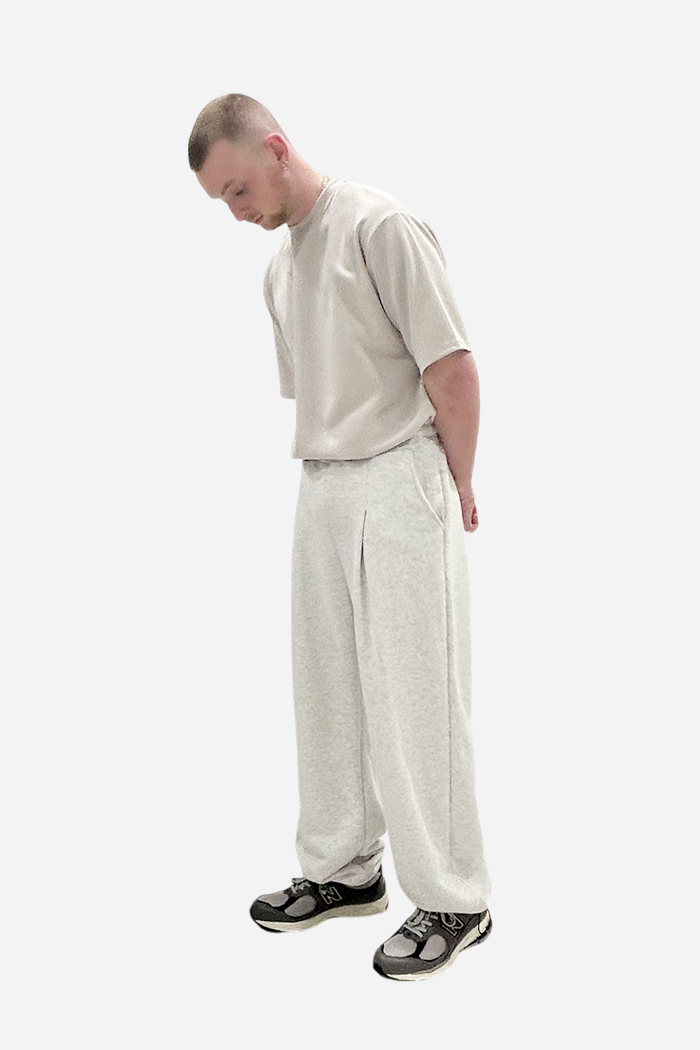 Lur Baggy Track Pants Light Grey | ODD EVEN