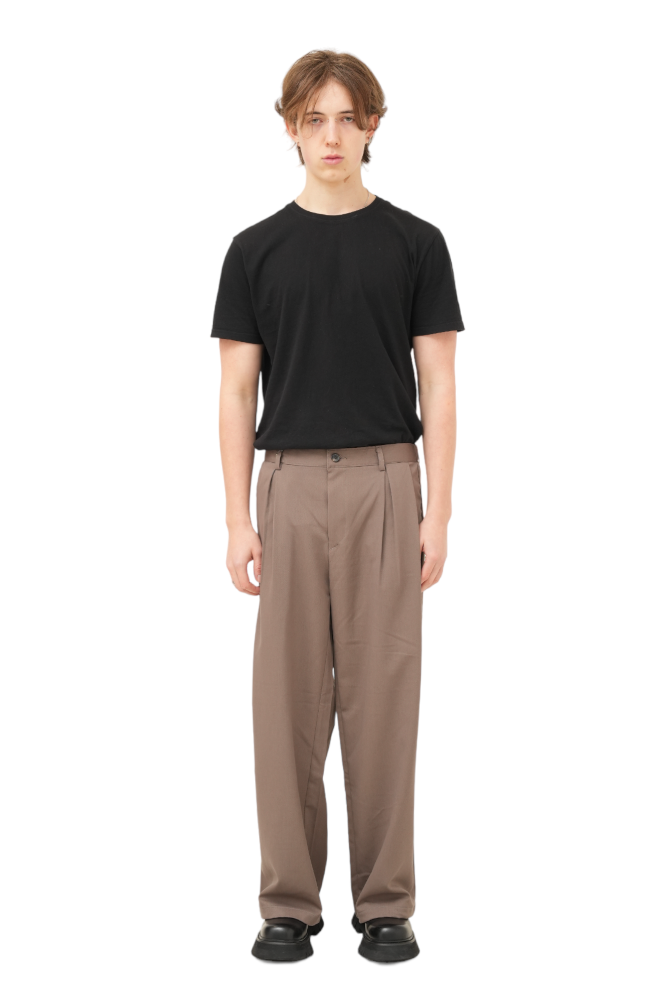 Invis-Able Magaret 2-Tuck Pants Brown